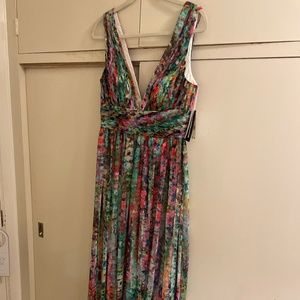 Aidan Mattox floral dress